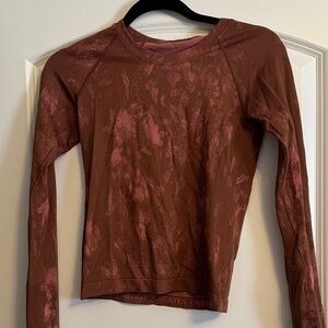 lululemon athletica Long Sleeve Top - Brown and Pink